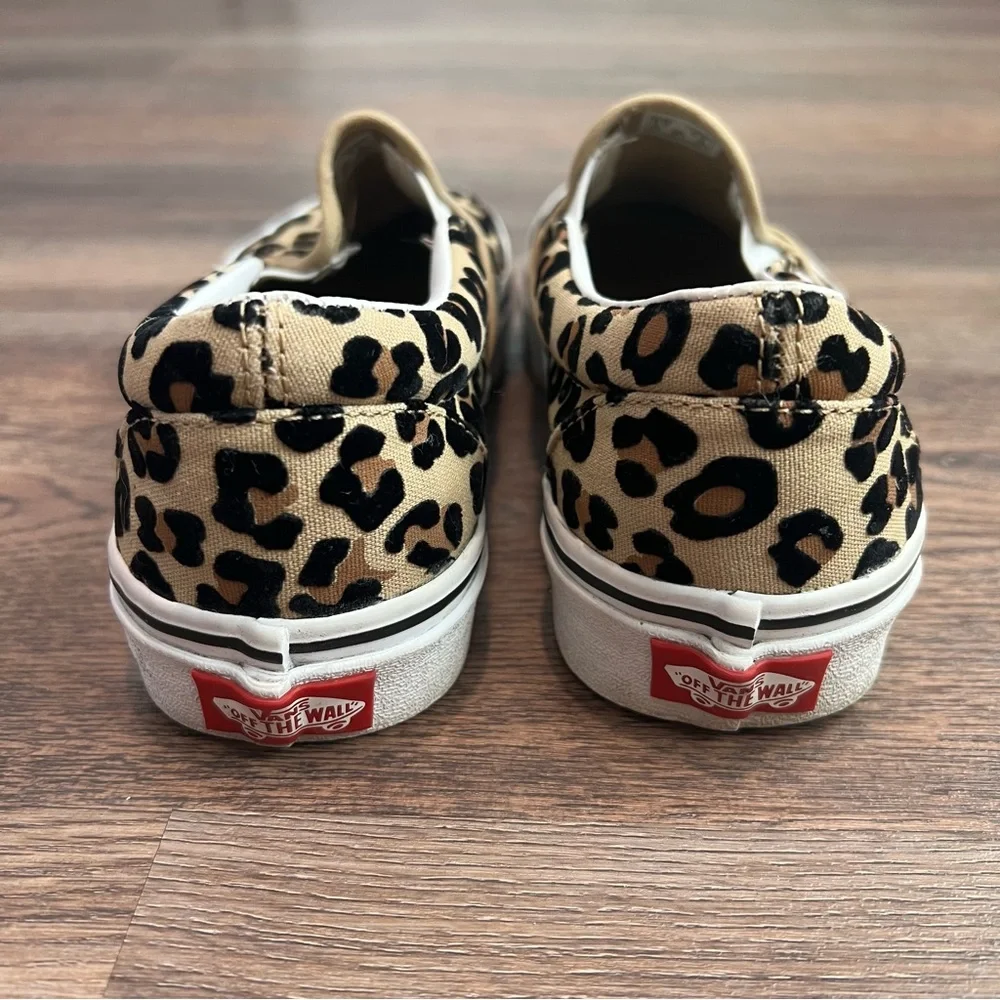 Vans Slip-On Leopard Sneakers Women’s 6.5 Canvas Skate Shoes Animal Print Casual - Picture 5 of 10